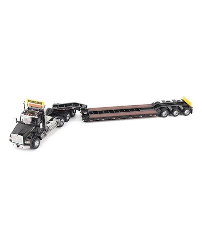 1/50 Black Kenworth T880 Sbfa w/ Black Trail King TK120 Hdg Lowboy Trailer 71134