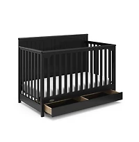 Graco Hadley 5-in-1 Convertible Crib with Drawer (Black)