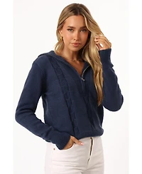 Petal and Pup Women's Viara Quarter Zip Knit Sweater