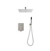 Rainsken Ceiling Mounted Shower System Combo Set with Handheld and 12"Shower head