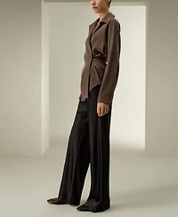 Lilysilk Women's Multipositional Silk Shirt