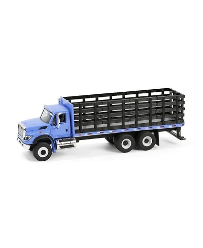 1/64 2018 International WorkStar Platform Stake Truck Blue Sd Trucks 19