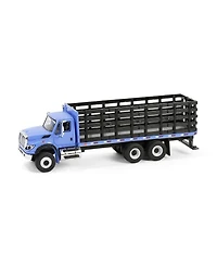 1/64 2018 International WorkStar Platform Stake Truck Blue Sd Trucks 19