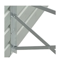 Garden Raised Bed Galvanized Steel 126"x15.7"x17.7" Gray