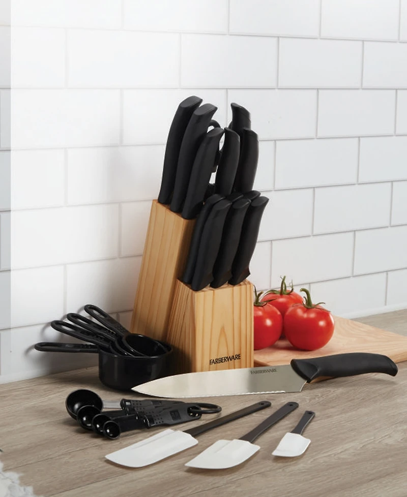 Farberware Soft Grip 25-Piece Cutlery Set with Kitchen Tools