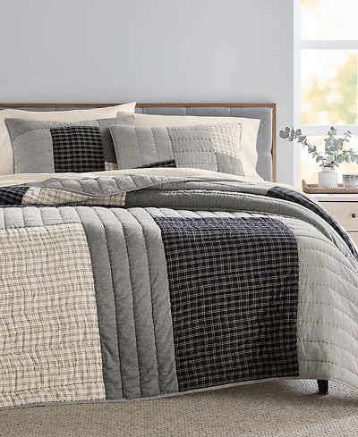 Oake Striped & Stitched 3-Pc. Quilt Set, Full/Queen, Exclusively at Macy's