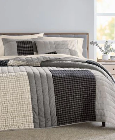 Oake Striped Stitched 3 Pc. Quilt Set Exclusively At Macys