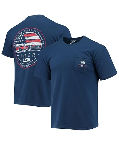Image One Men's Navy Lsu Tigers Campus Americana T-Shirt