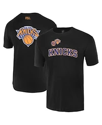 Fisll Men's and Women's Black New York Knicks Oversize Logo T-Shirt
