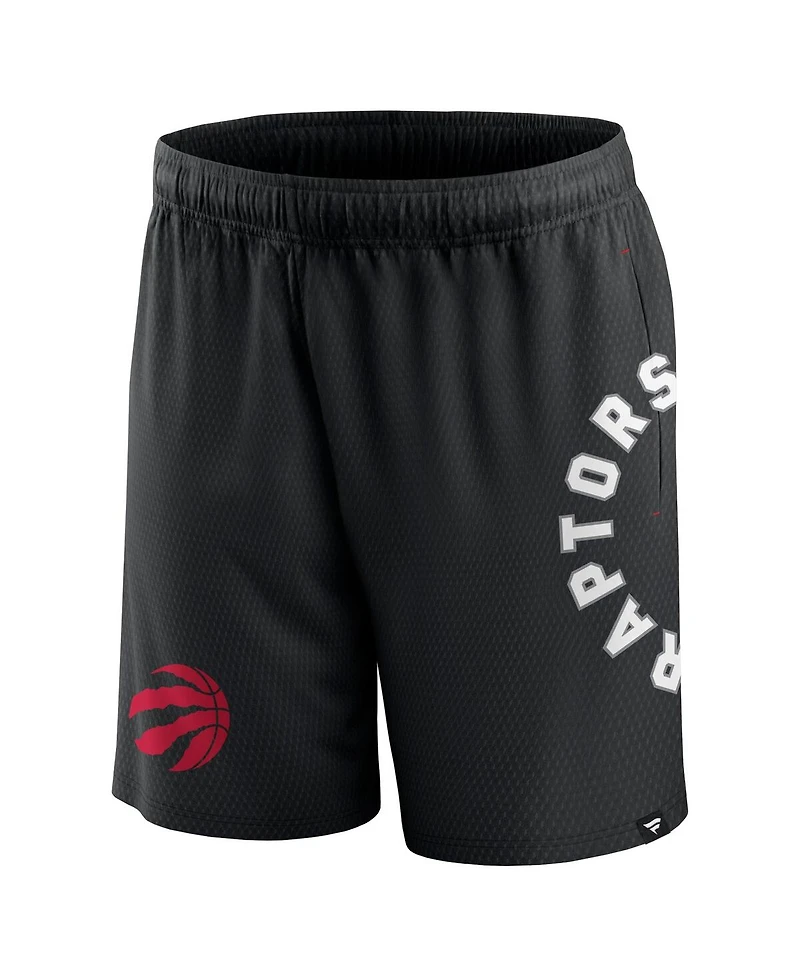 Fanatics Men's Black Toronto Raptors Post Up Mesh Shorts