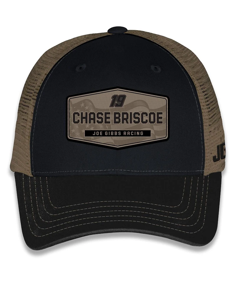 Checkered Flag Sports Men's and Women's Black Chase Briscoe Flag Trucker Adjustable Hat