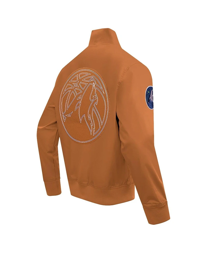 Pro Standard Men's Brown Minnesota Timberwolves Paint The City Full-Zip Jacket