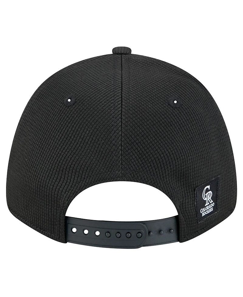 New Era Men's Black Colorado Rockies Pivot 9FORTY Adjustable Hat