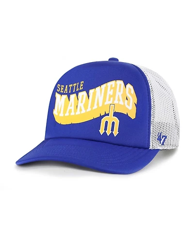 '47 Brand Men's Royal Seattle Mariners Meander Foam Trucker Snapback Hat
