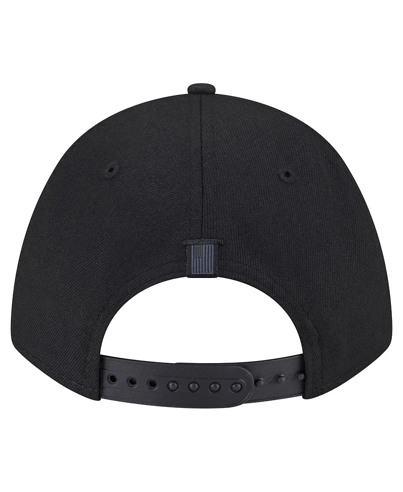 New Era Men's Black Philadelphia 76ers Game Day Flag A-Frame 9FORTY Adjustable Hat