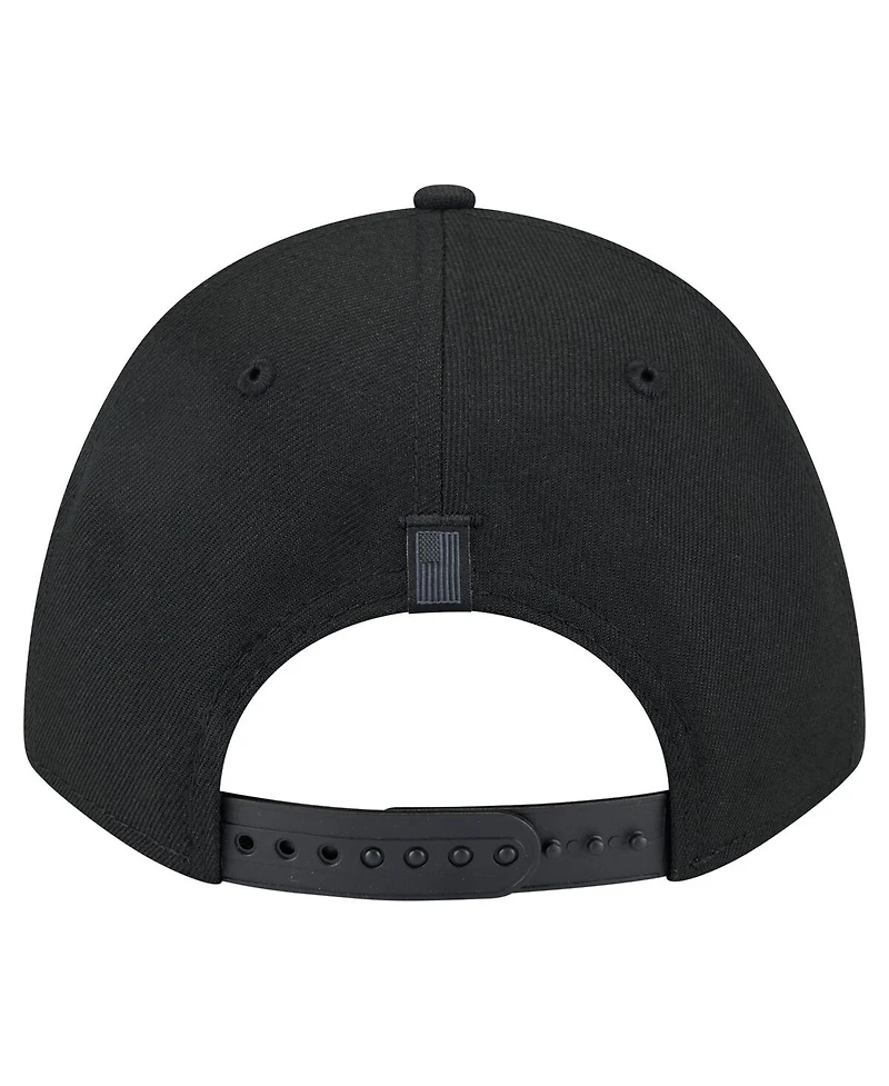 New Era Men's Black Chicago Bulls Game Day Flag A-Frame 9FORTY Adjustable Hat