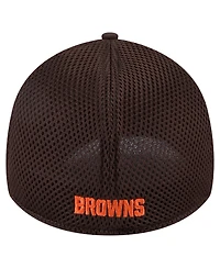 New Era Men's Brown Cleveland Browns Game Day Linear 39THIRTY Flex Hat