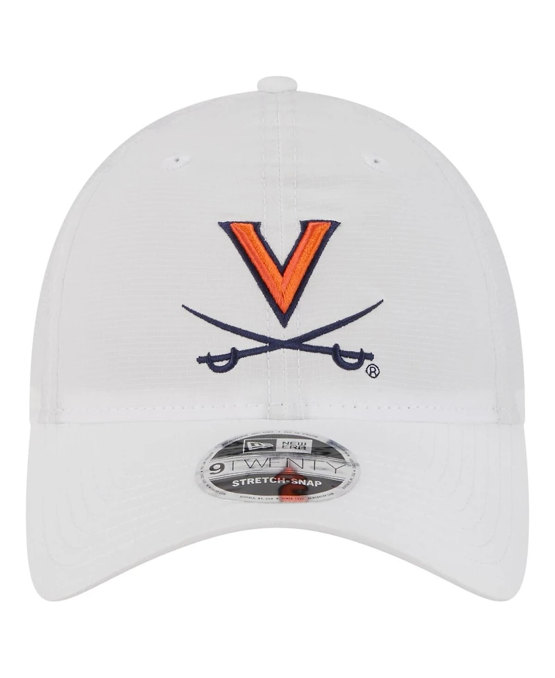 New Era Men's White Virginia Cavaliers Active Ripstop 9TWENTY Adjustable Hat