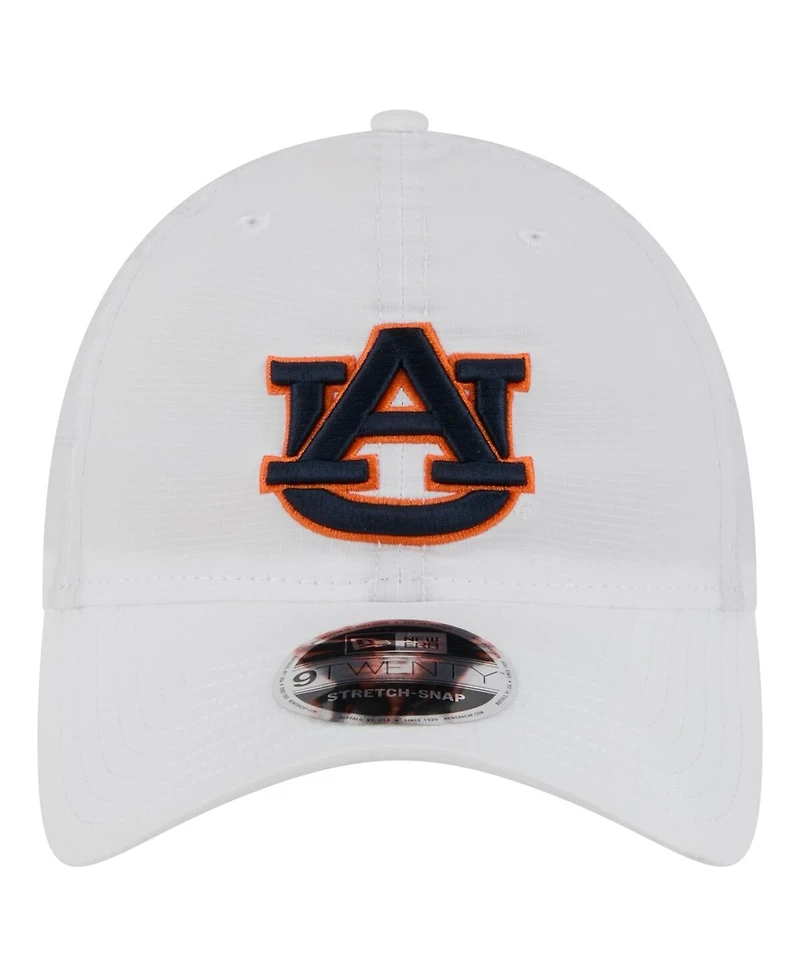 New Era Men's White Auburn Tigers Active Ripstop 9TWENTY Adjustable Hat