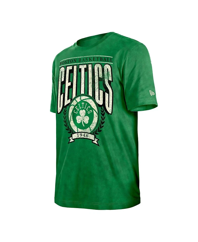 New Era Men's Kelly Green Boston Celtics Throwback Vintage Boxy Mineral Wash T-Shirt