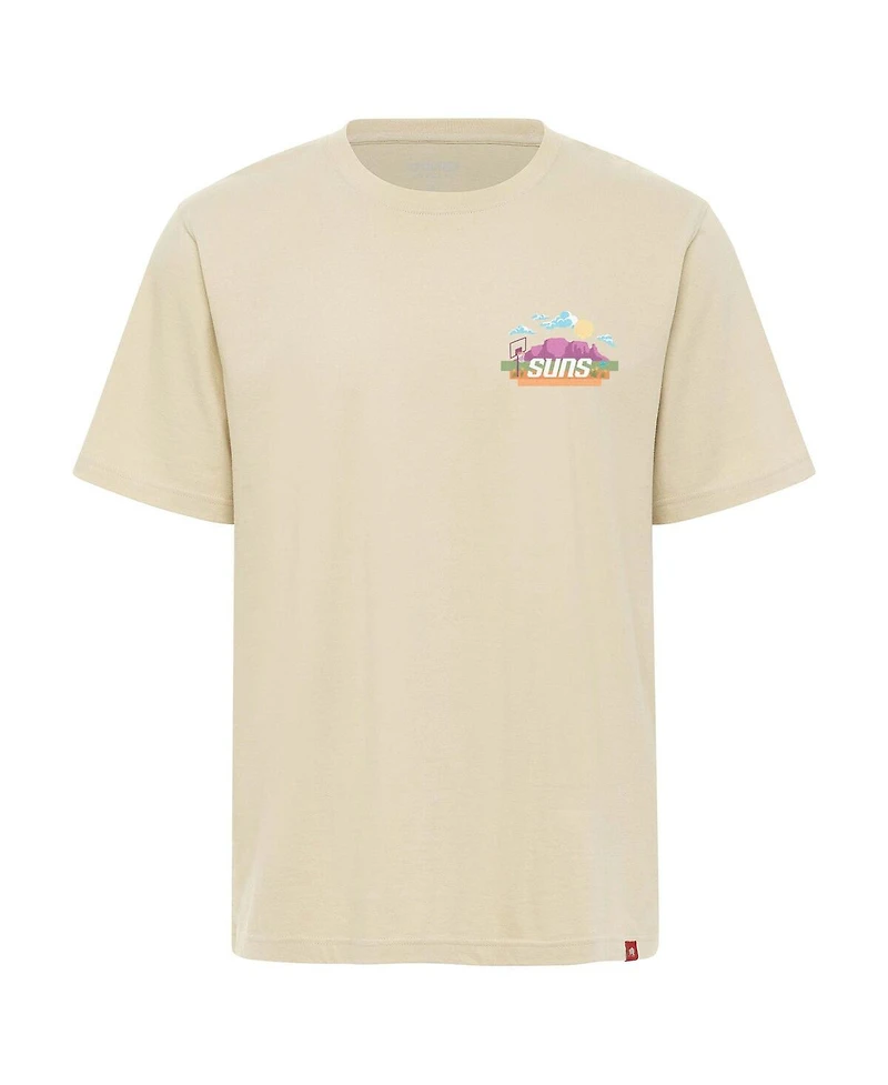 Sportiqe Men's and Women's Cream Phoenix Suns The Land Artist Series Duke Premium T-Shirt