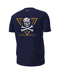 Under Armour Men's Navy Midshipmen Distressed Jolly Rogers T-Shirt