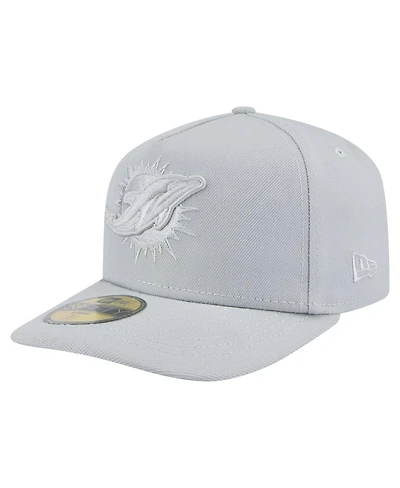 New Era Men's Gray Miami Dolphins Color Pack A-Frame 59FIFTY Fitted Hat