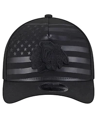 New Era Men's Black Chicago Blackhawks Game Day Stealth Flag 9FORTY A-Frame Adjustable Hat