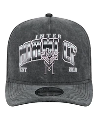 New Era Men's Black Inter Miami Cf Washed 9FIFTY A-Frame Adjustable Hat