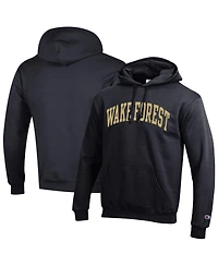 Champion Men's Black Wake Forest Demon Deacons Basic Arch Fleece Pullover Hoodie