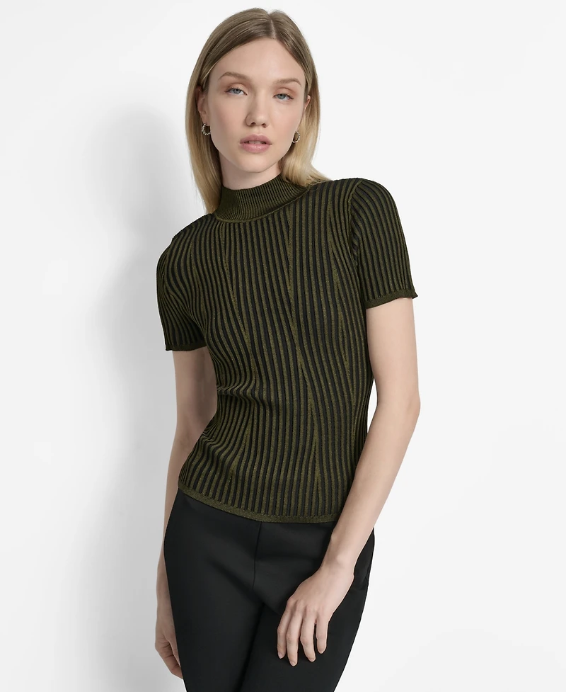 Dkny Women's Transfer Rib Mock-Neck Sweater