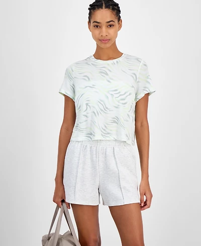 Id Ideology Women's Fluid Zebra T-Shirt, Exclusively at Macy's