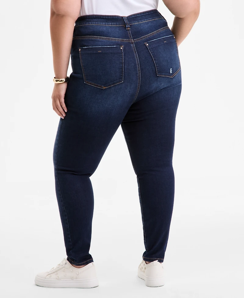 On 34th Trendy Plus High-Rise Skinny Distressed Jeans, Exclusively at Macy's
