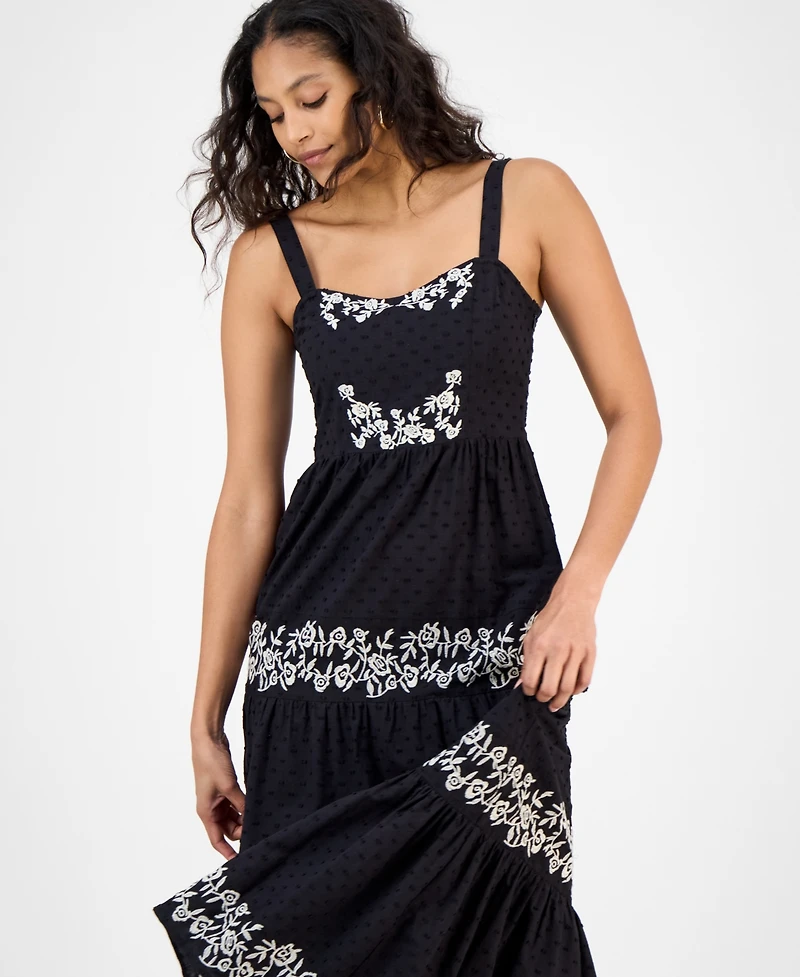 And Now This Women's Embroidered Cotton Maxi Dress, Exclusively at Macy's