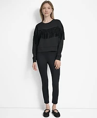 L/S Studded Fringe Pullo