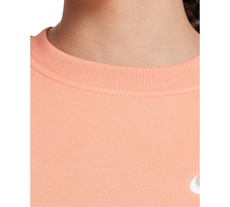 Nike Big Girls Sportswear Club Fleece Crewneck Sweatshirt