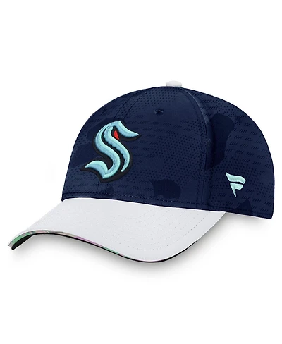 Fanatics Men's Deep Sea Blue/White Seattle Kraken Authentic Pro Locker Room Flex Hat