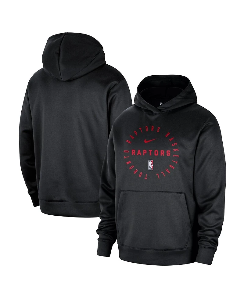 Nike Men's Black Toronto Raptors 2024/25 Spotlight On-Court Practice Performance Pullover Hoodie