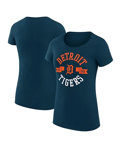 G-iii 4Her by Carl Banks Women's Navy Detroit Tigers City Graphic Fitted T-Shirt