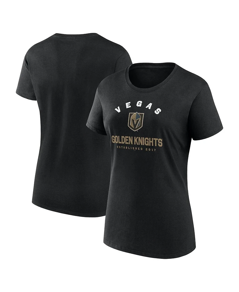 Logo Athletic Women's Black Vegas Golden Knights Unrivaled T-Shirt