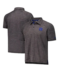 Colosseum Men's Heather Charcoal Duke Blue Devils Down Swing Raglan Team Polo Shirt