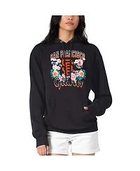 G-iii 4Her by Carl Banks Women's Black San Francisco Giants Flowers Graphic Pullover Hoodie