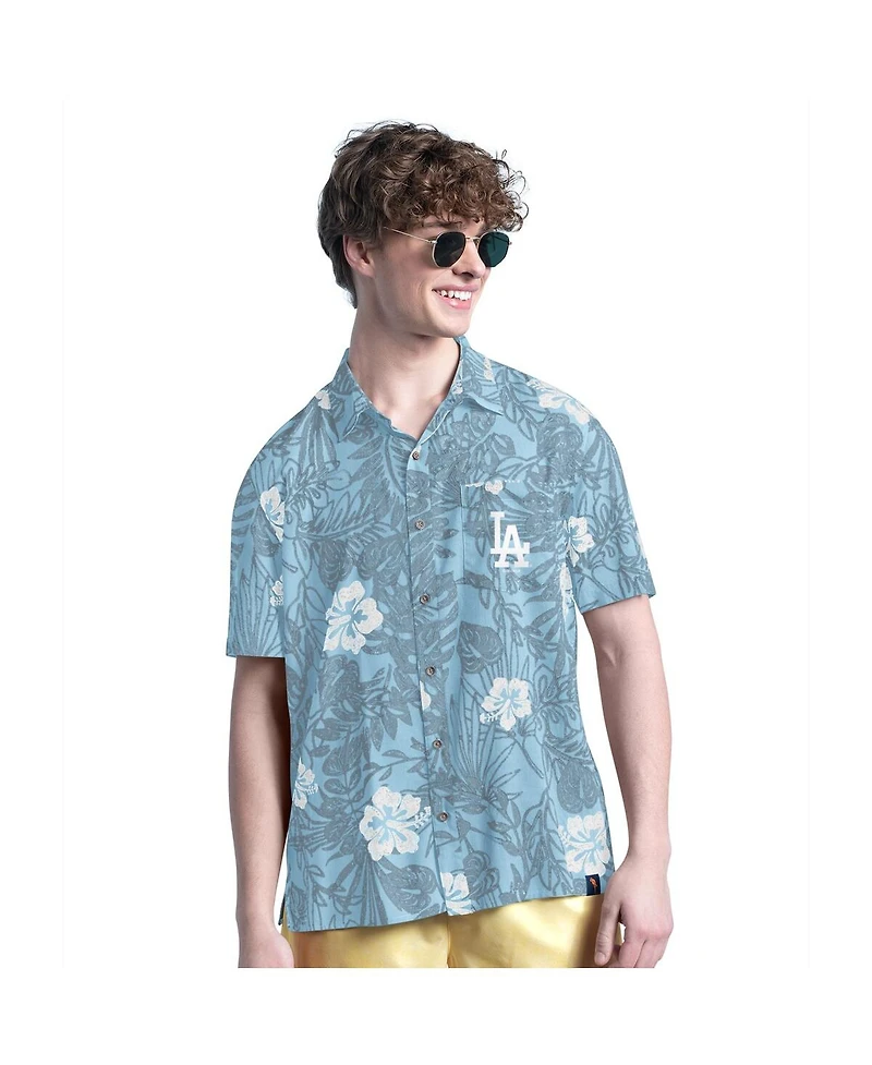 Margaritaville Men's Blue Los Angeles Dodgers Palm Shade Party Button-Up Shirt