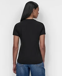 Dkny Women's Pins And Patches Crewneck T-Shirt