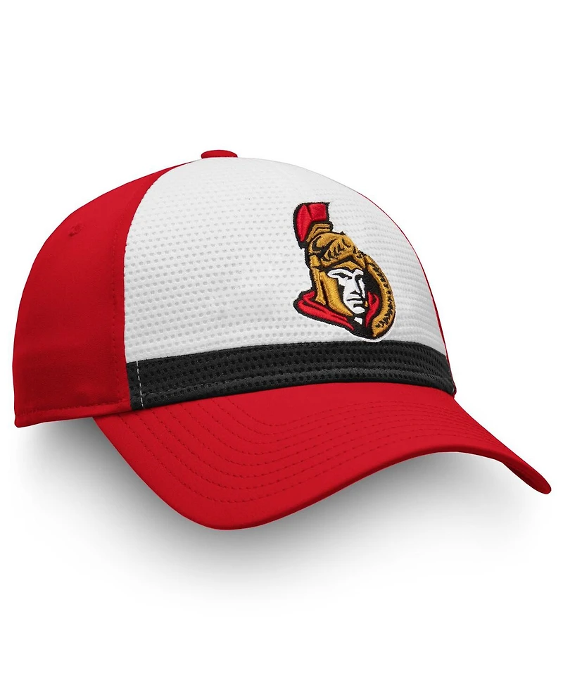 Fanatics Men's White/Red Ottawa Senators Breakaway Current Jersey Flex Hat