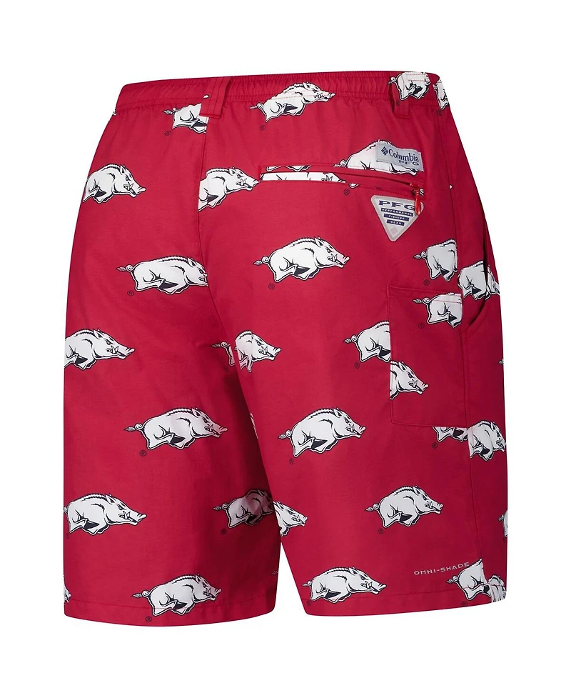 Columbia Men's Cardinal Arkansas Razorbacks Pfg Backcast Iii Omni-Shade Shorts