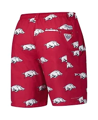 Columbia Men's Cardinal Arkansas Razorbacks Pfg Backcast Iii Omni-Shade Shorts