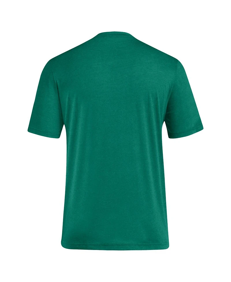 Adidas Men's Green Miami Hurricanes Locker Swish Tri-Blend T-Shirt