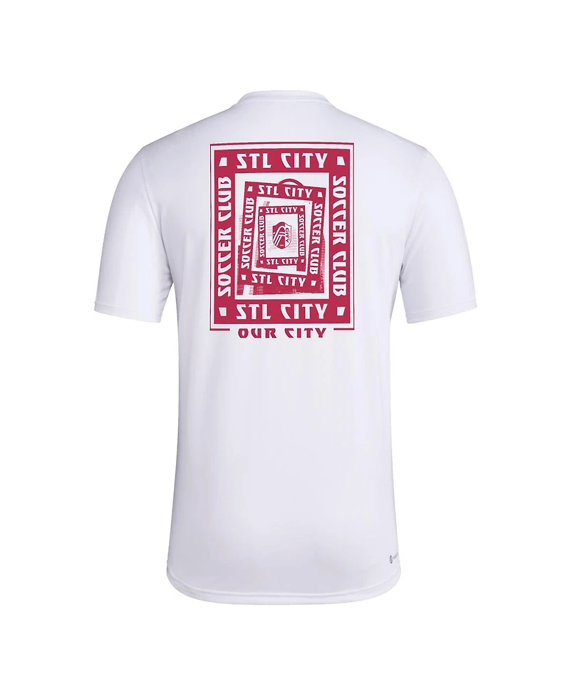 Adidas Men's White St. Louis City Sc Local Wrap T-Shirt