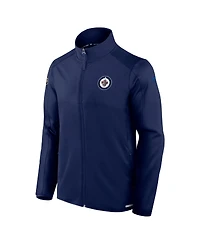 Fanatics Men's Navy Winnipeg Jets Authentic Pro Rink Fleece Full-Zip Jacket